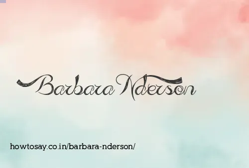 Barbara Nderson