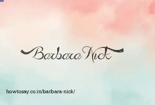 Barbara Nick