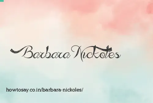 Barbara Nickoles