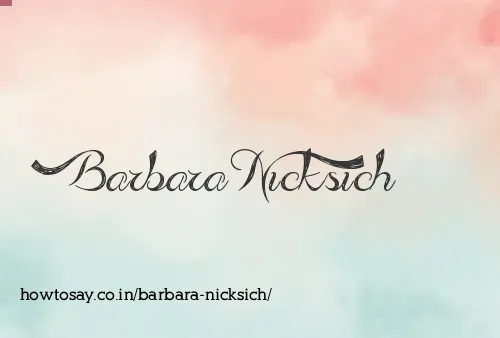 Barbara Nicksich