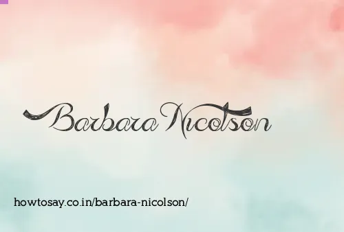 Barbara Nicolson