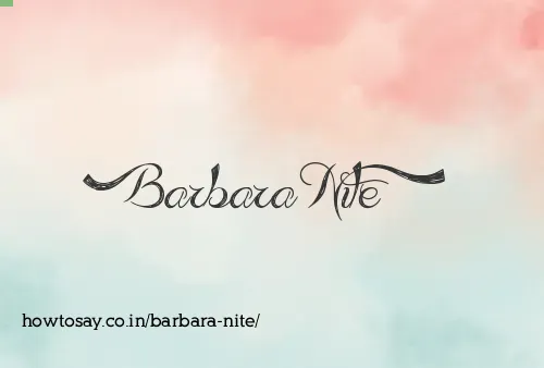 Barbara Nite