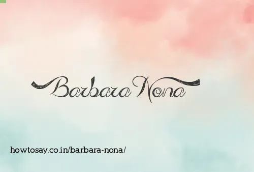 Barbara Nona