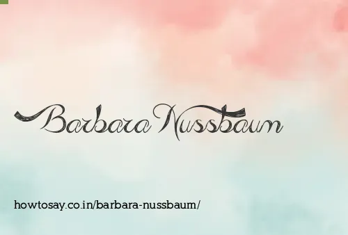 Barbara Nussbaum