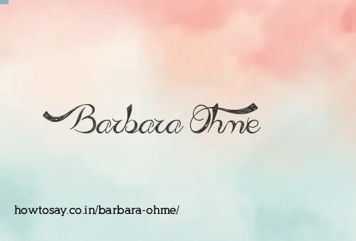 Barbara Ohme