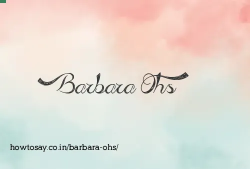 Barbara Ohs