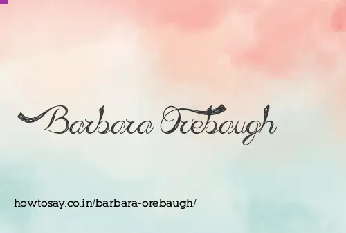 Barbara Orebaugh