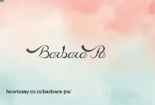 Barbara Pa