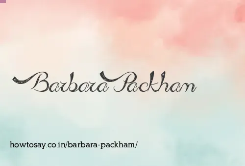 Barbara Packham