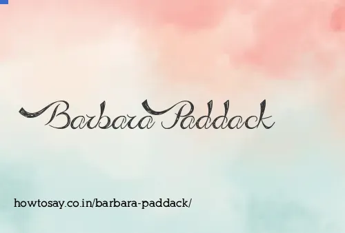 Barbara Paddack