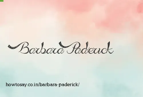 Barbara Paderick