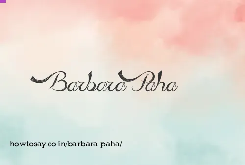 Barbara Paha