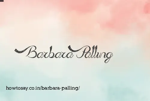 Barbara Palling