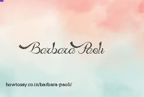 Barbara Paoli