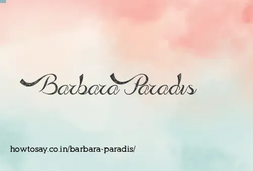 Barbara Paradis
