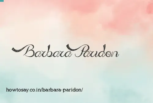 Barbara Paridon