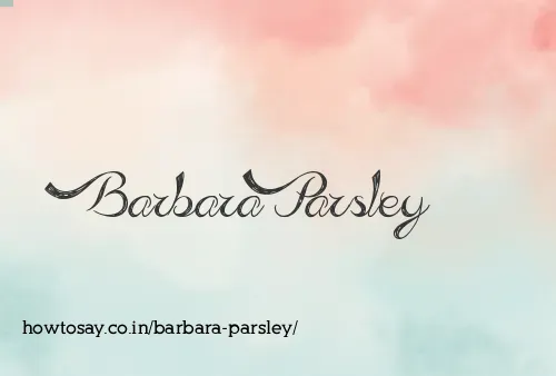 Barbara Parsley