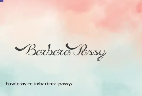 Barbara Passy