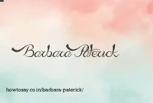 Barbara Paterick