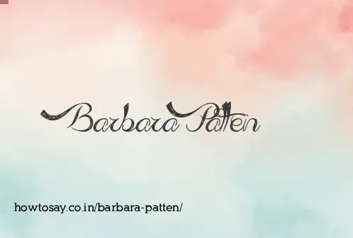 Barbara Patten