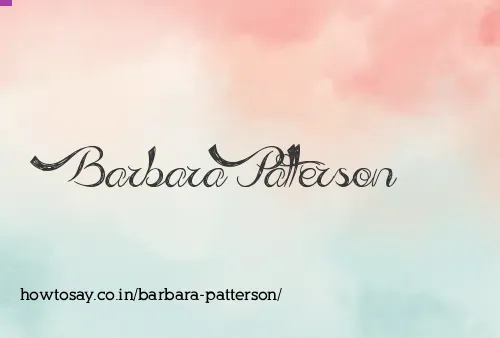 Barbara Patterson