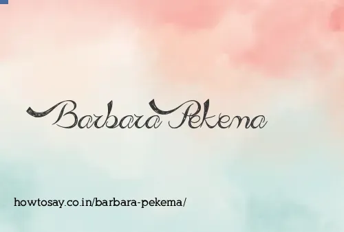 Barbara Pekema