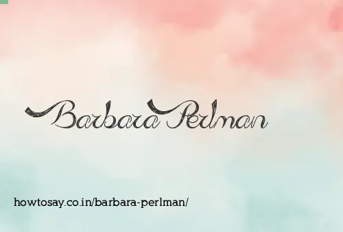 Barbara Perlman