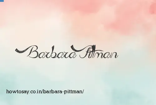 Barbara Pittman