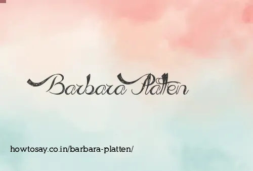 Barbara Platten
