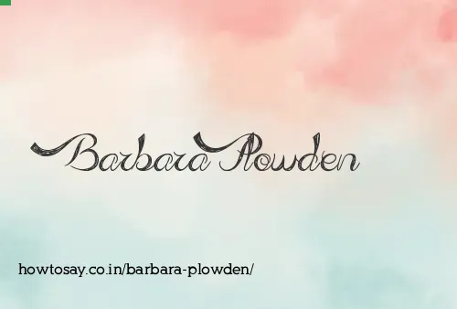 Barbara Plowden
