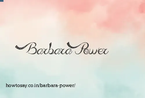 Barbara Power
