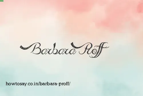 Barbara Proff