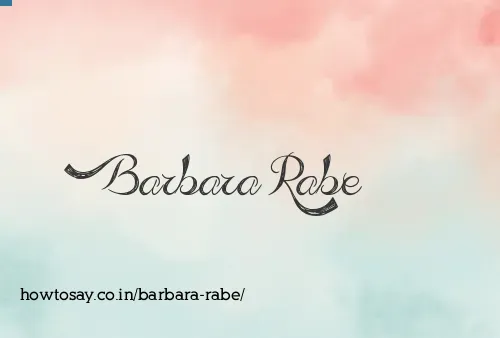 Barbara Rabe