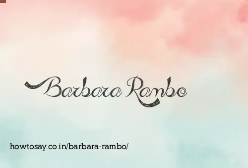 Barbara Rambo