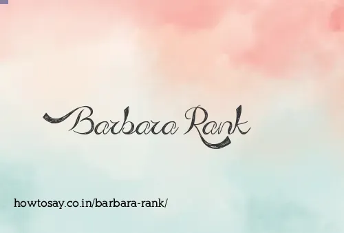 Barbara Rank