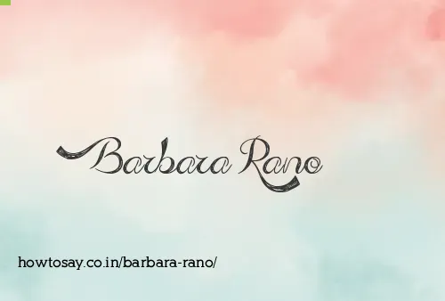 Barbara Rano