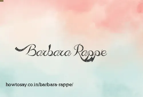 Barbara Rappe