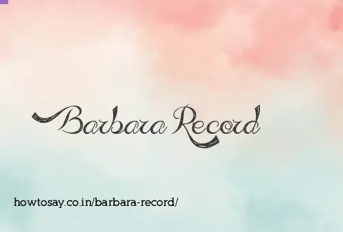 Barbara Record