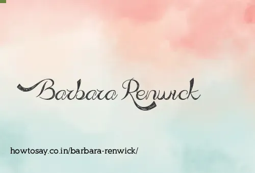 Barbara Renwick