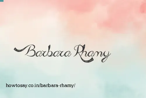 Barbara Rhamy