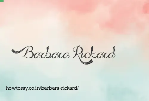 Barbara Rickard