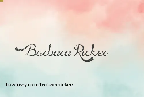 Barbara Ricker