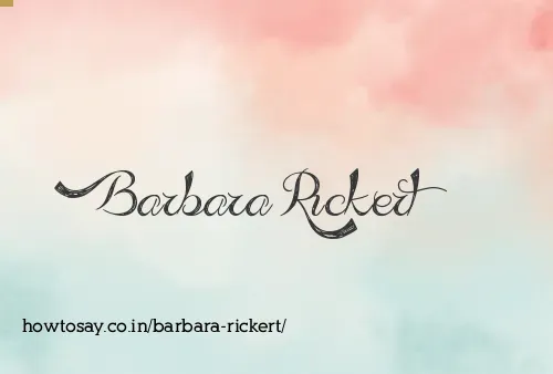 Barbara Rickert
