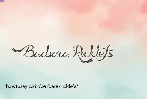 Barbara Ricklefs