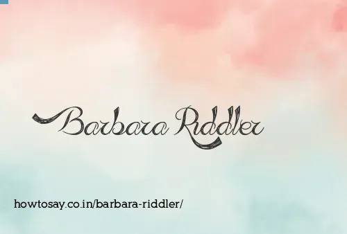 Barbara Riddler