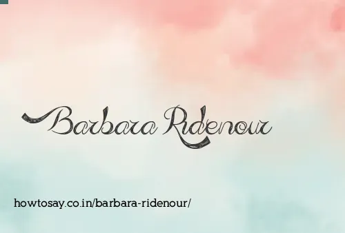 Barbara Ridenour