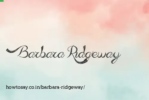 Barbara Ridgeway