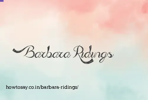 Barbara Ridings