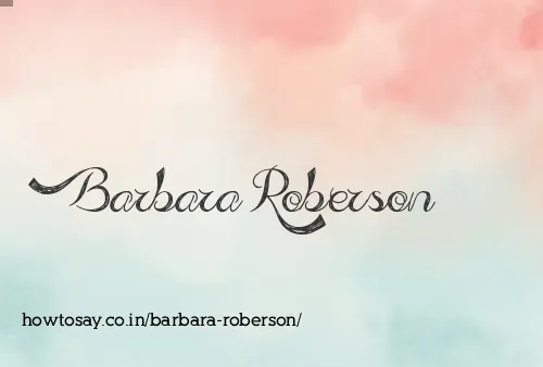 Barbara Roberson
