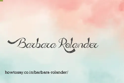 Barbara Rolander